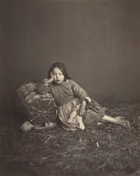 Studie eines jungen Bauernmädchens, um 1860