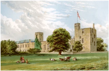 Sudeley Castle, Gloucestershire, Heimat der Familie Dent, um 1880