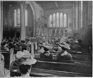Sonntagsgottesdienst in der Kirche St. Peter ad Vincula, London, um 1903