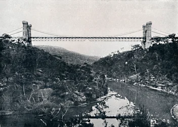 Hängebrücke, Middle Harbour, ca. 1900