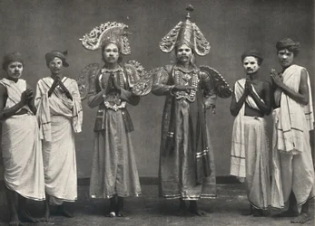 Szene aus Shakuntalavilasa, dem Spiel von Shakuntala, 1926