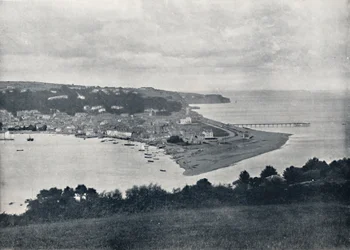 Teignmouth - Gesamtansicht des Dene, 1895