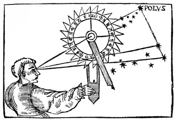 Zeitmessung in der Nacht mit einem Nocturnal, 1539
