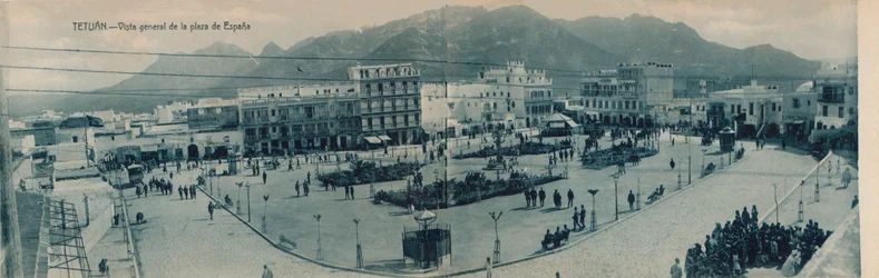 Tetuan - Gesamtansicht des Plaza de España, ca. 1910
