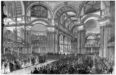 Dankgottesdienst in der St. Pauls Kathedrale, London, 1900