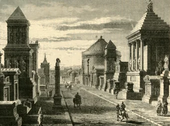 Die Via Appia in Rom restauriert, 1890