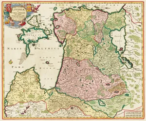 Die Ostsee aus: Ducatuum Livoniae et Curlandiae Nova Tabula, 1705