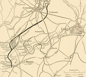 Das Schlachtfeld von Neuve Chapelle, Erster Weltkrieg, 1915, ca. 1920