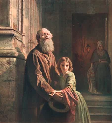 Der blinde Bettler, 1853, ca. 1902
