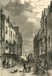 Das Brückenfuß, Southwark, 1810, um 1878