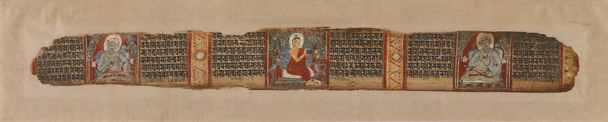 Der Buddha verteilt Honig, aus einem Prajnaparamita-Manuskript, 12. Jahrhundert