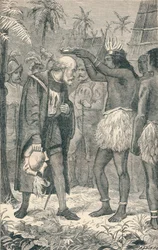 Der Kazike setzt Kolumbus eine Krone auf, 1904