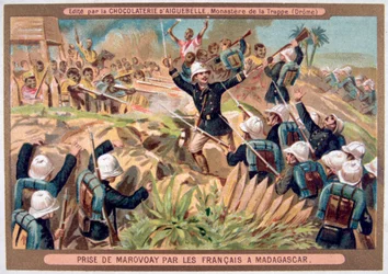Die Eroberung von Marovoay durch die Franzosen, Madagaskar, 19.-20. Jahrhundert