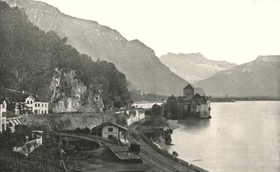 Das Schloss von Chillon, Schweiz, 1895