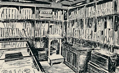 Die Kettenbibliothek in Wimborne