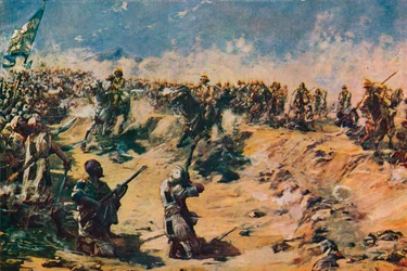 Der Angriff der 21. Lanzenreiter bei Omdurman, 1898, 1906