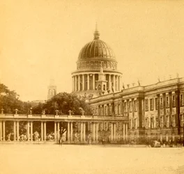 Das Stadtschloss und die Nikolaikirche, Potsdam, Deutschland, ca. 1900