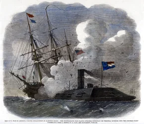 Der Bürgerkrieg in Amerika - Seeschlacht in Hampton Roads, 1862