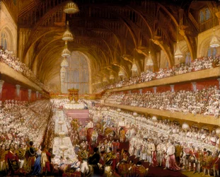 Das Krönungsbankett von König Georg IV. in der Westminster Hall, 1821