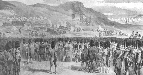 Der Krimkrieg, 1854-56: Gottesdienst... vor der Schlacht von Balaklawa, 1901