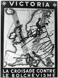 Der Kreuzzug gegen den Bolschewismus, französisches Vichy-Propagandaplakat, 1941