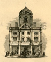 Das Dorset Gardens Theater, Whitefriars, 1897