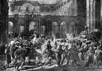 Der Herzog von Orleans verlässt den Königspalast, Paris, 31. Juli 1830