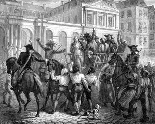 Der Herzog von Orleans auf dem Weg zur Guillotine, Paris, 6. November 1793, 1882-1884