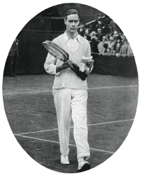 Der Herzog von York als Teilnehmer im Herrendoppel in Wimbledon, 1926