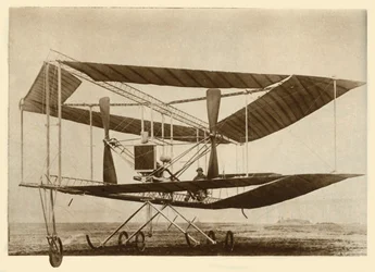 Das rhomboidale Doppeldeckerflugzeug von Edwards, um 1911