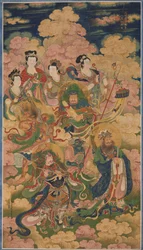 Die acht Gastgeber von Deva, Naga und Yakshi