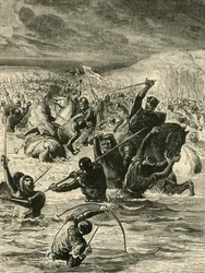 Die Engländer überqueren die Somme, 1346, 1890