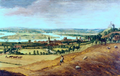 Die Umgebung von London von Greenwich aus, um 1620-1630
