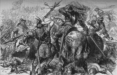 Der Kampf um das Banner bei Pinkie, 10. September 1547, um 1880