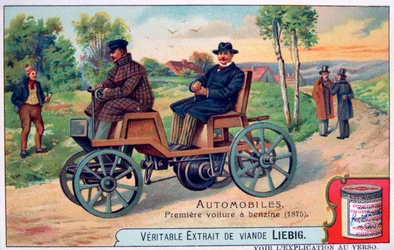 Das erste Benzinautomobil, 1875, um 1900