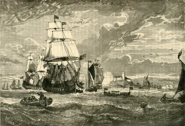 Die erste Flotte der Ostindien-Kompanie verlässt Woolwich, 1601, 1890