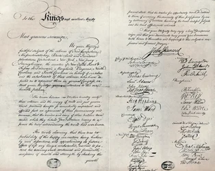 Die Fitzwilliam-Kopie der Olive Branch Petition, 1775