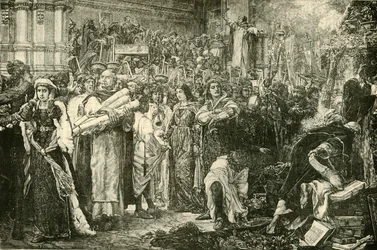 Die Florentiner, die auf Befehl von Savonarola die Eitelkeiten aufgeben, 1890