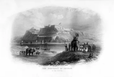 Die Festung von Chunar, Indien, 19. Jahrhundert
