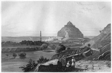 Die Festung von Dowlatabad auf dem Dekkan-Plateau, Indien, um 1860