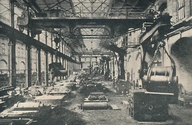 Die Gießerei in den Swindon-Werken, um 1917