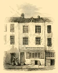 Das Haus des Gespensts in der Cock Lane, um 1872.