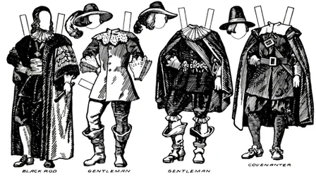 Die große Galerie der historischen Kostüme: Einige Kleider aus der Zeit von Karl I., ca. 1934