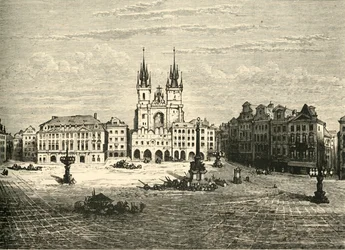 Der Große Platz, Prag, 1890