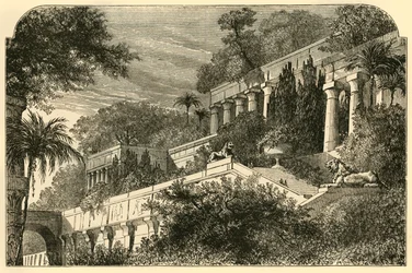 Die hängenden Gärten des antiken Babylon, 1890