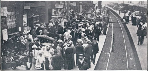 Der Ferienexodus aus London, 1906