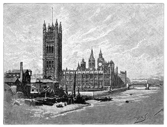Das Parlament, London, 1900