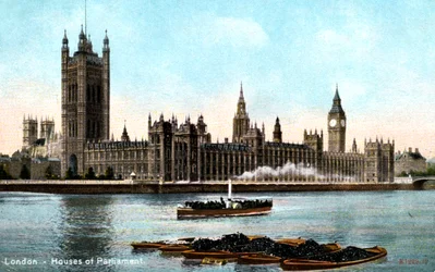Die Houses of Parliament, Westminster, London, frühes 20. Jahrhundert