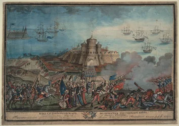 Die Kaiserlich Russische Armee vor dem türkischen Hafen Ochakov