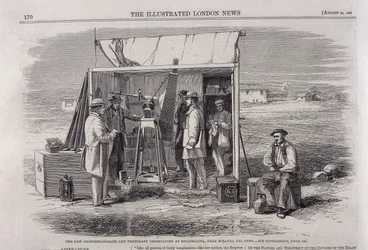 Das Kew-Heliograph wird bei einer Sonnenfinsternis-Expedition nach Spanien verwendet, 1860